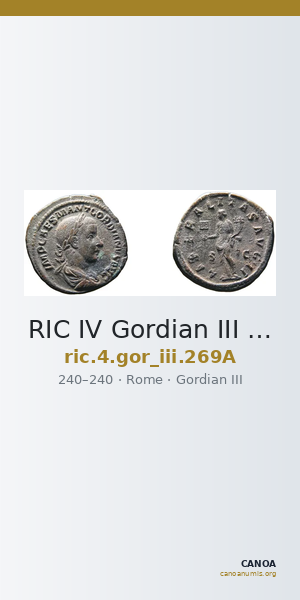 RIC IV Gordian III 269A — CANOA
