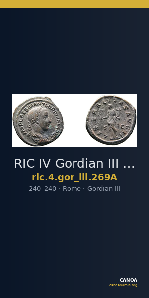 RIC IV Gordian III 269A — CANOA