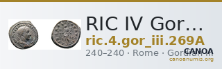 RIC IV Gordian III 269A — CANOA