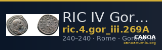 RIC IV Gordian III 269A — CANOA