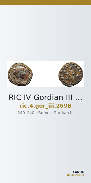 RIC IV Gordian III 269B — CANOA