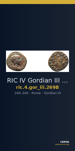 RIC IV Gordian III 269B — CANOA