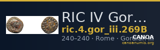 RIC IV Gordian III 269B — CANOA