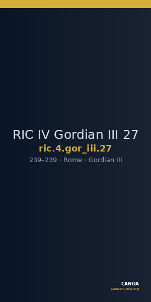 RIC IV Gordian III 27 — CANOA