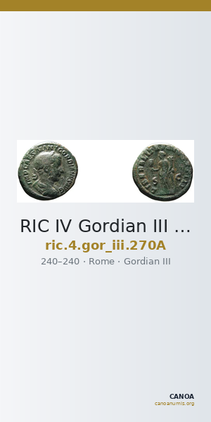 RIC IV Gordian III 270A — CANOA
