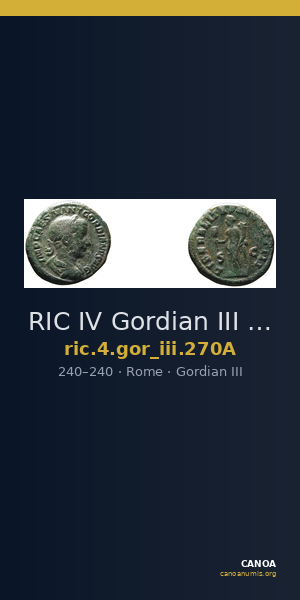 RIC IV Gordian III 270A — CANOA