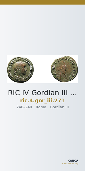 RIC IV Gordian III 271 — CANOA