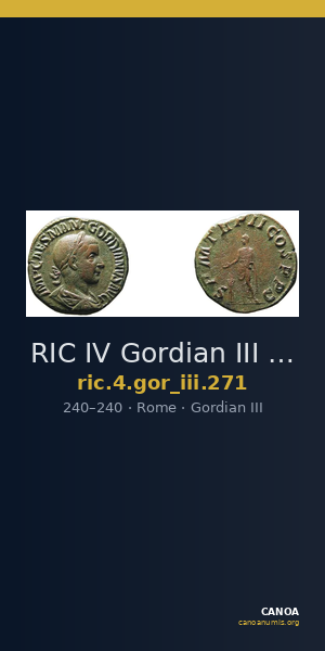 RIC IV Gordian III 271 — CANOA