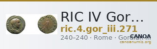 RIC IV Gordian III 271 — CANOA