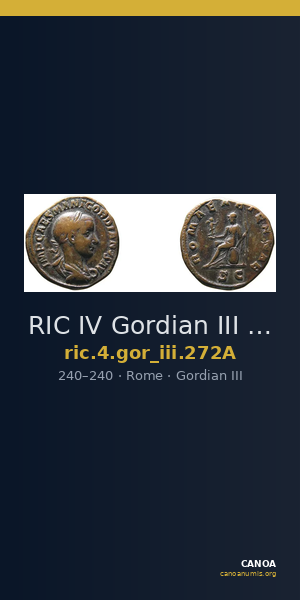 RIC IV Gordian III 272A — CANOA