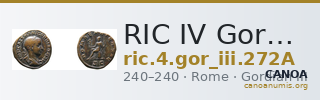 RIC IV Gordian III 272A — CANOA