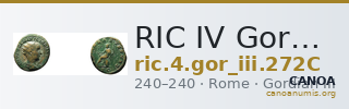 RIC IV Gordian III 272C — CANOA