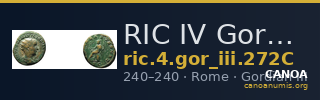 RIC IV Gordian III 272C — CANOA