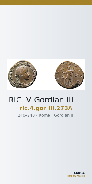 RIC IV Gordian III 273A — CANOA