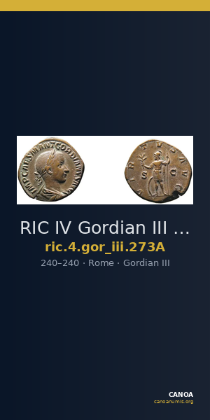 RIC IV Gordian III 273A — CANOA