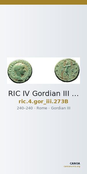 RIC IV Gordian III 273B — CANOA