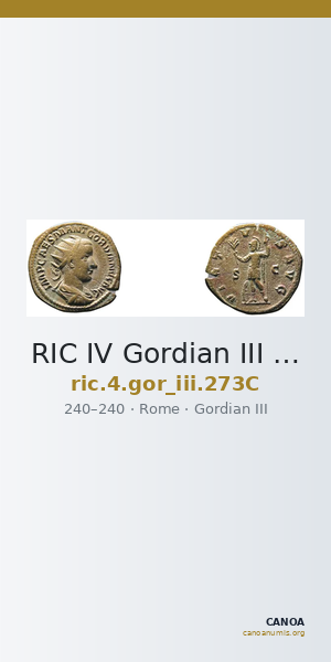 RIC IV Gordian III 273C — CANOA