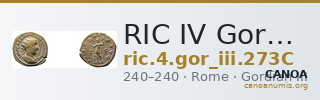 RIC IV Gordian III 273C — CANOA