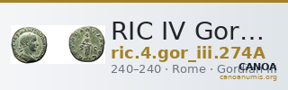 RIC IV Gordian III 274A — CANOA