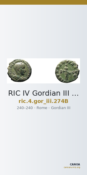 RIC IV Gordian III 274B — CANOA