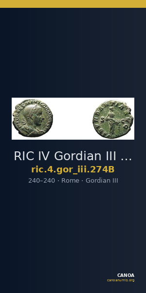 RIC IV Gordian III 274B — CANOA