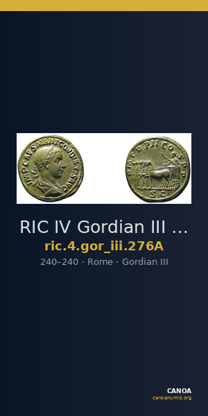 RIC IV Gordian III 276A — CANOA