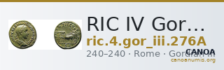 RIC IV Gordian III 276A — CANOA