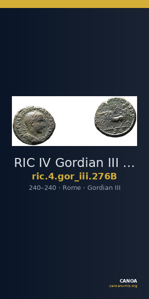 RIC IV Gordian III 276B — CANOA