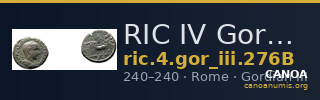 RIC IV Gordian III 276B — CANOA