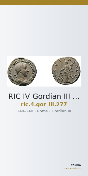 RIC IV Gordian III 277 — CANOA