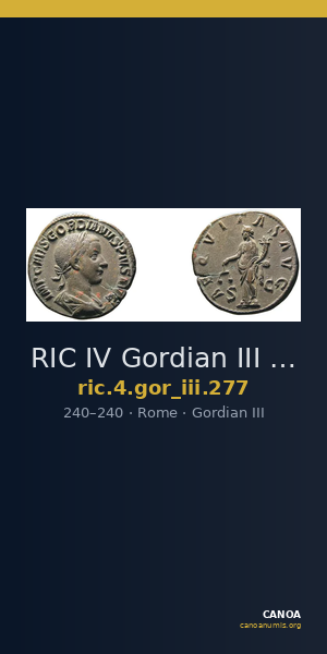 RIC IV Gordian III 277 — CANOA