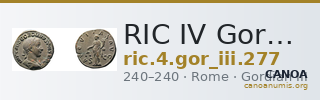 RIC IV Gordian III 277 — CANOA