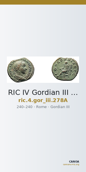 RIC IV Gordian III 278A — CANOA