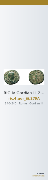 RIC IV Gordian III 279A — CANOA