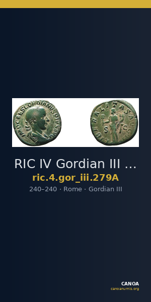 RIC IV Gordian III 279A — CANOA