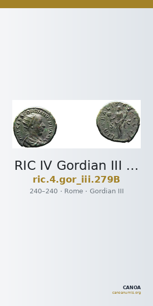 RIC IV Gordian III 279B — CANOA