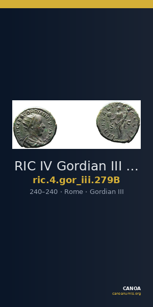 RIC IV Gordian III 279B — CANOA