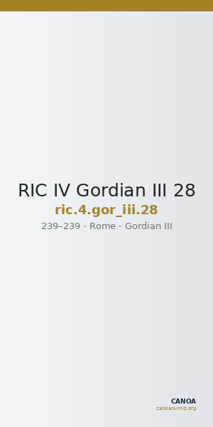 RIC IV Gordian III 28 — CANOA