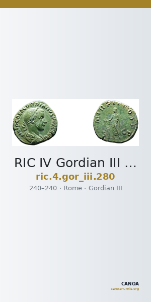 RIC IV Gordian III 280 — CANOA