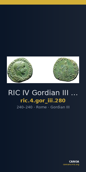 RIC IV Gordian III 280 — CANOA