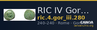 RIC IV Gordian III 280 — CANOA