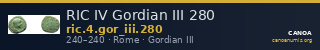 RIC IV Gordian III 280 — CANOA