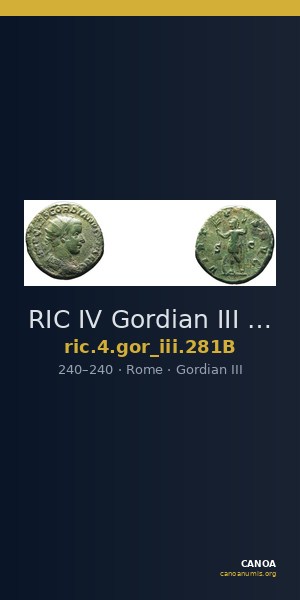 RIC IV Gordian III 281B — CANOA