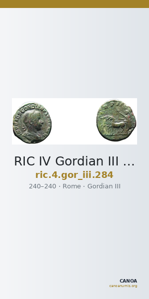 RIC IV Gordian III 284 — CANOA