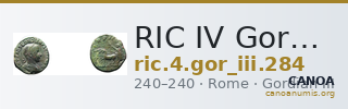 RIC IV Gordian III 284 — CANOA