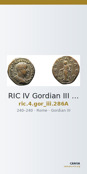 RIC IV Gordian III 286A — CANOA