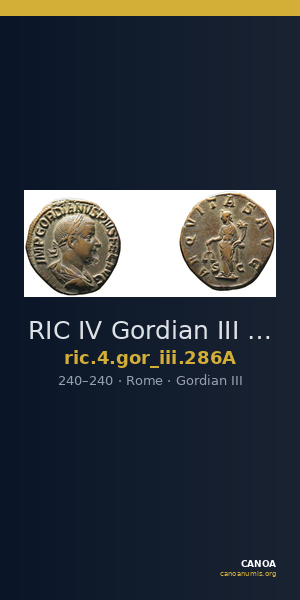 RIC IV Gordian III 286A — CANOA