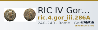 RIC IV Gordian III 286A — CANOA