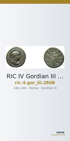 RIC IV Gordian III 286B — CANOA