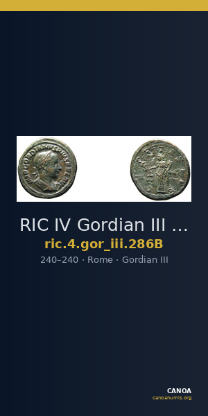 RIC IV Gordian III 286B — CANOA